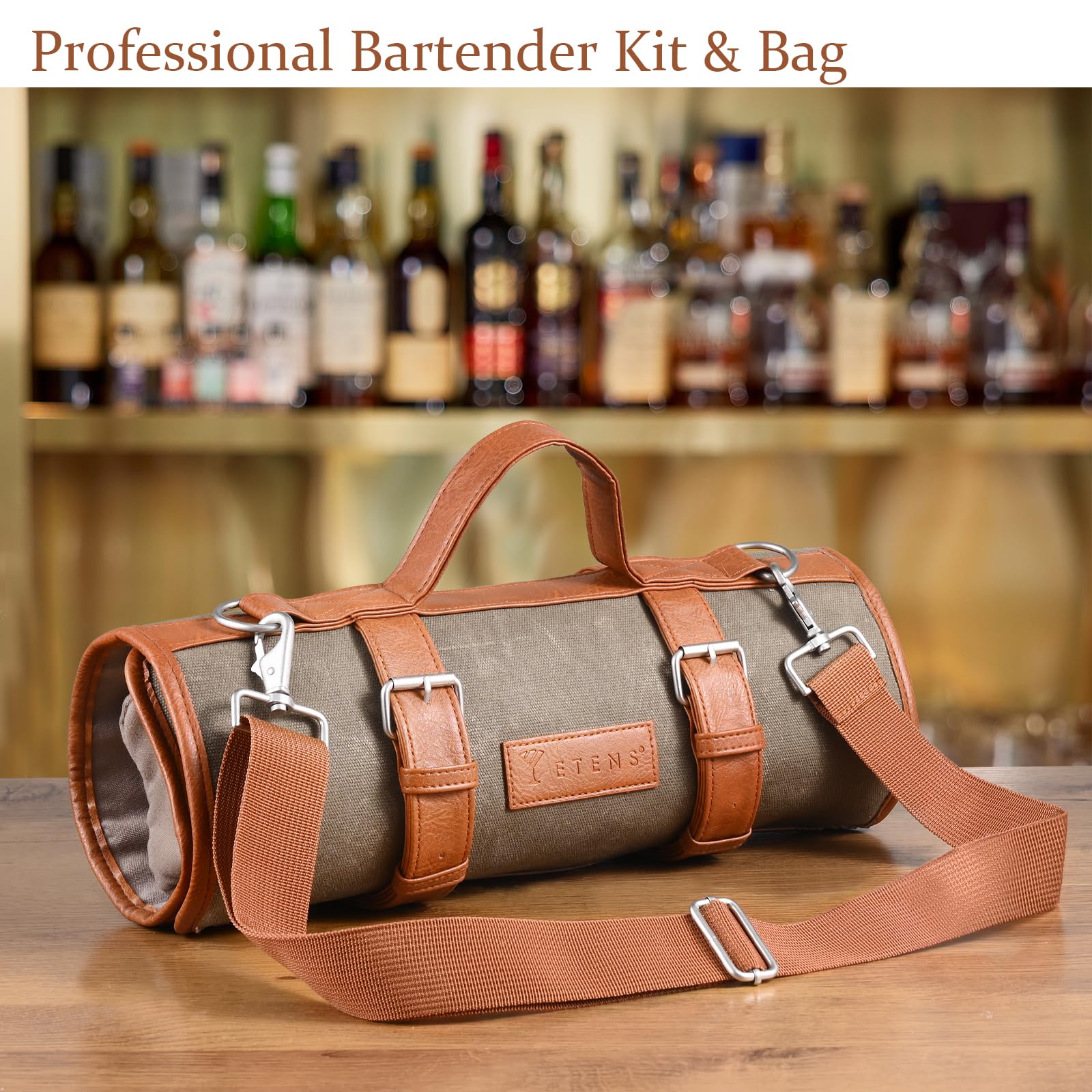 Etens 22-piece set displayed for portable entertaining and travel.