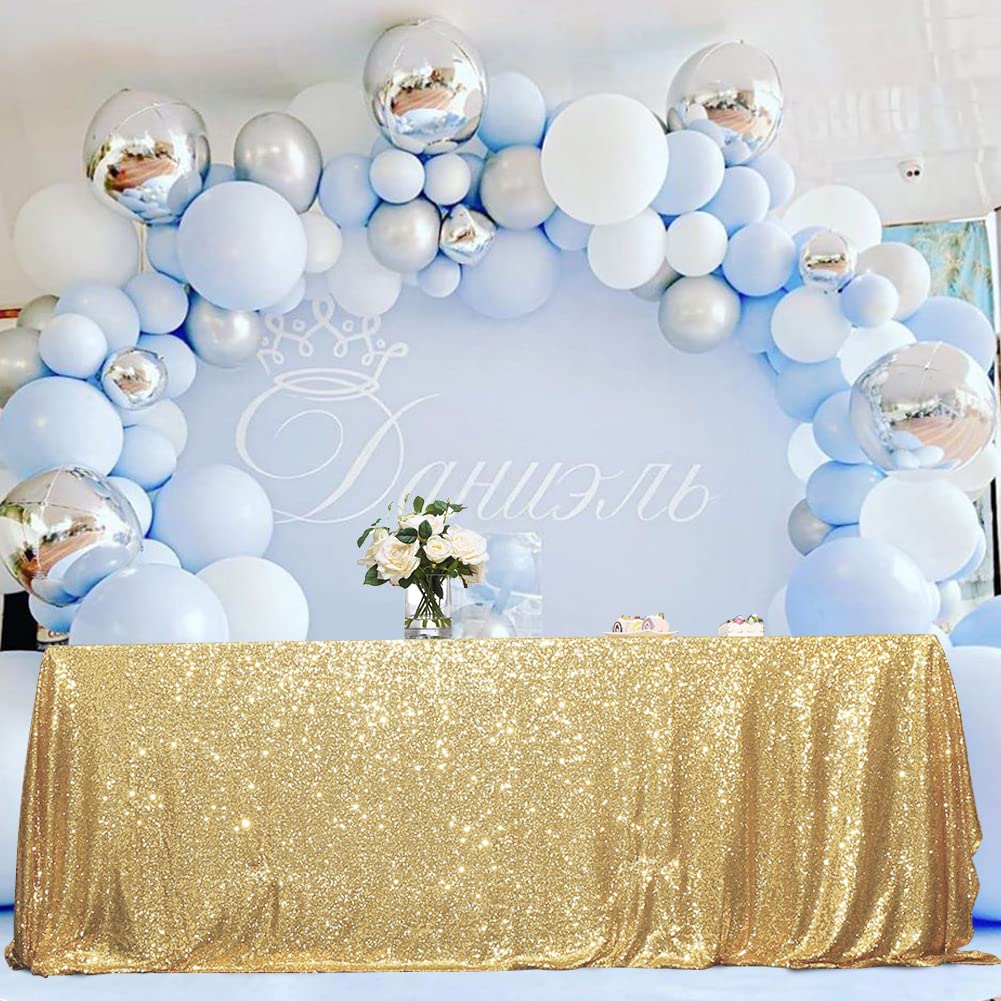 Eternal Beauty gold tablecloth used in exhibitions for premium display.