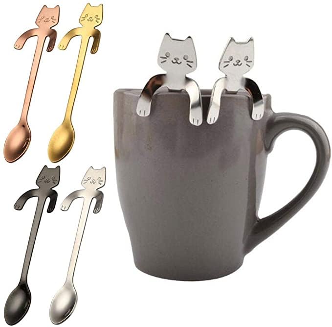 Eternal Spirit Beauty bonus stainless steel cat spoon adds playful, convenient tasting aid