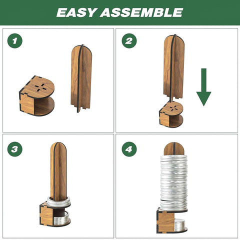 Ethlomoer DIY wooden lid holder is easy to assemble and clean