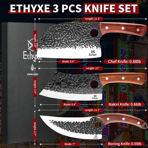 Ethyxe butcher set with Viking-boning-knife for accurate deboning.