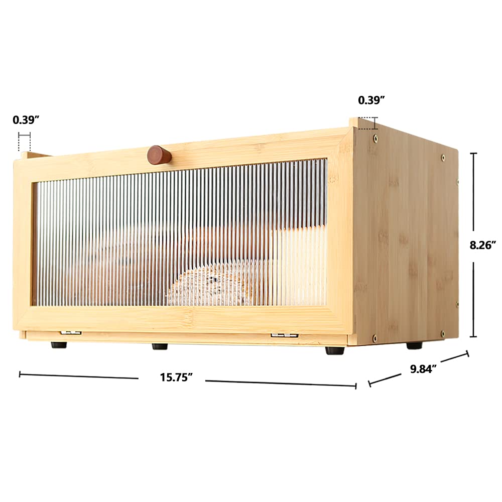 ETMI bamboo bread box on counter for convenient everyday storage