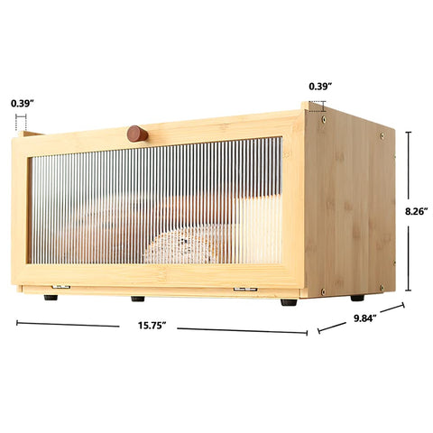 ETMI bamboo bread box on counter for convenient everyday storage