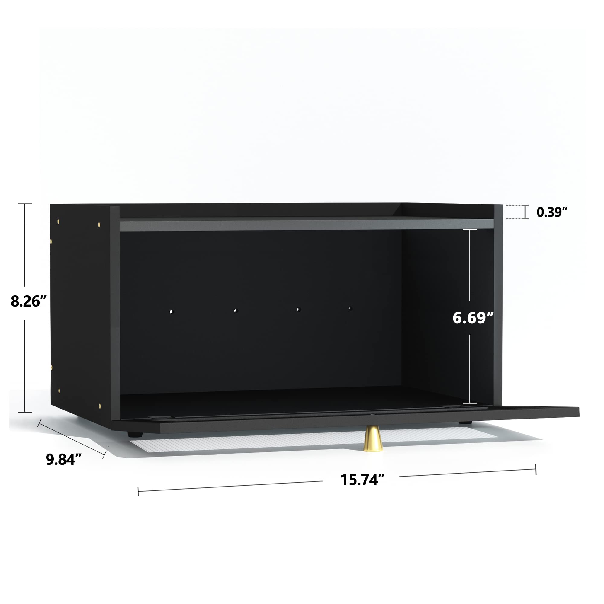 ETMI bread box on countertop offers clutter-free storage and modern aesthetics.