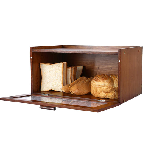 ETMI Vintage Bread Box door panel highlights transparent view while keeping items private
