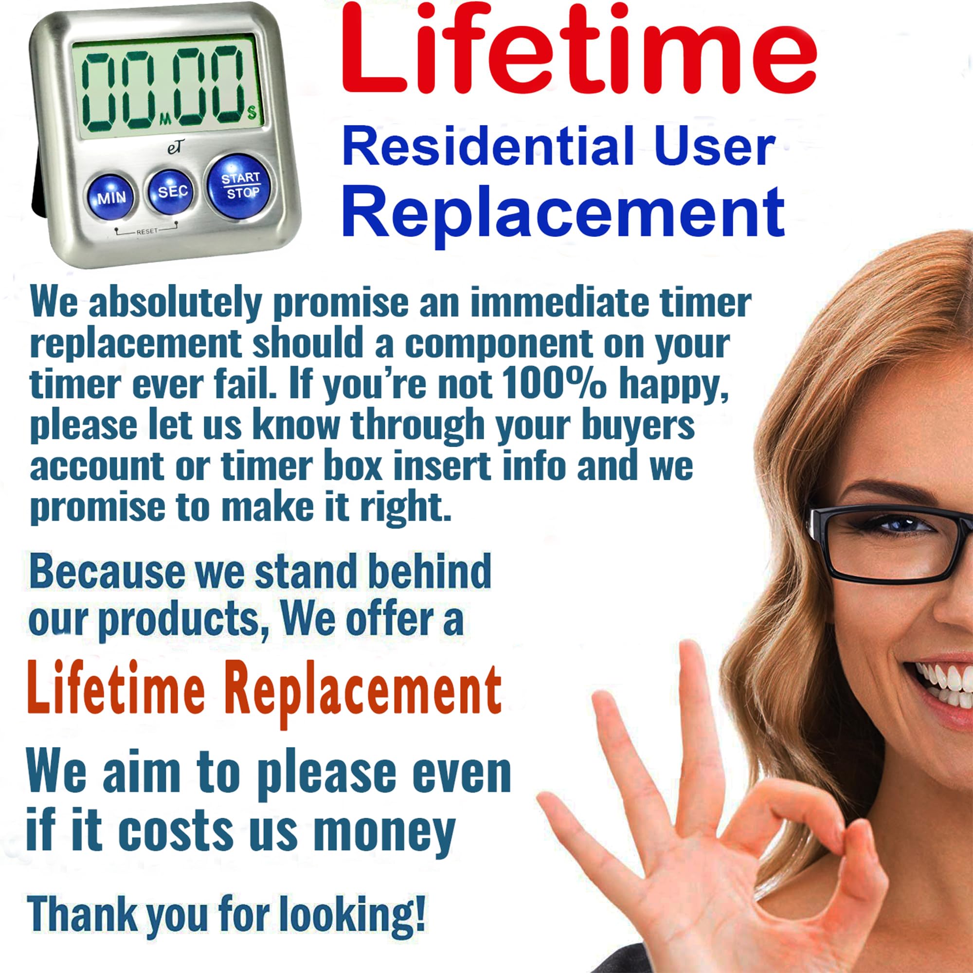 eTradewinds Plumberry timer on kickstand for hands-free countertop use