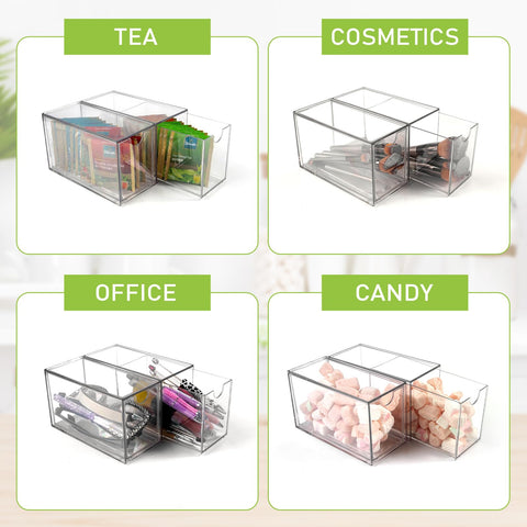 Ettrick drawer organization for tea gear fits shelves or counters.