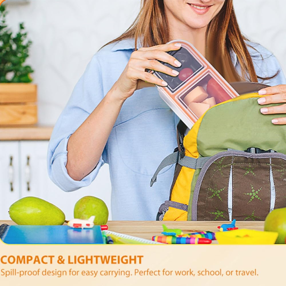 Etvski Snackle Box layout showing three compartments ideal for bento-style meals.