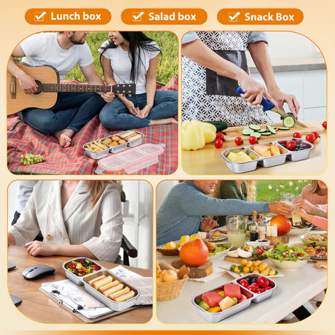 Etvski Snackle Box in a lunch bag demonstrates portable, mess-free packing.