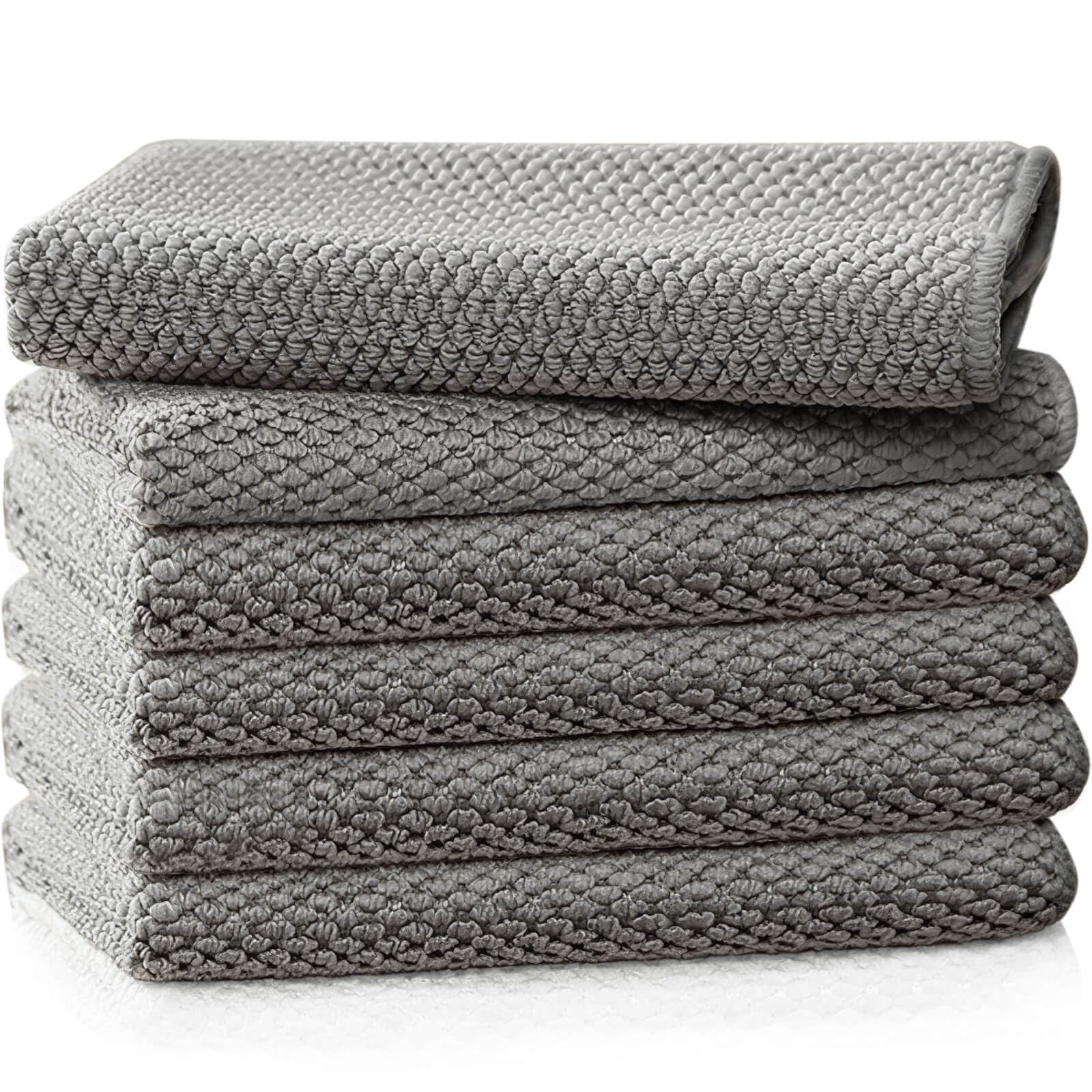 EubooTree Barista Towel 12x12 grey pack ready for counter cleaning.