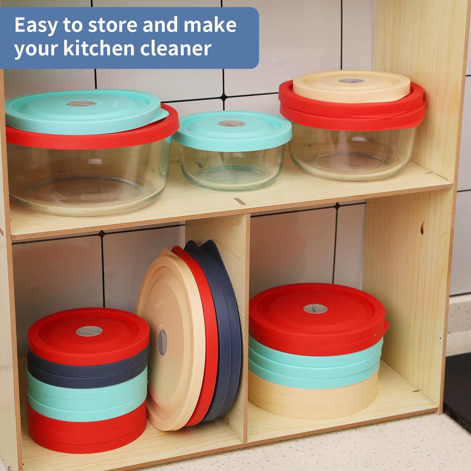 EuChoiz dishwasher-safe silicone lids for easy cleaning.