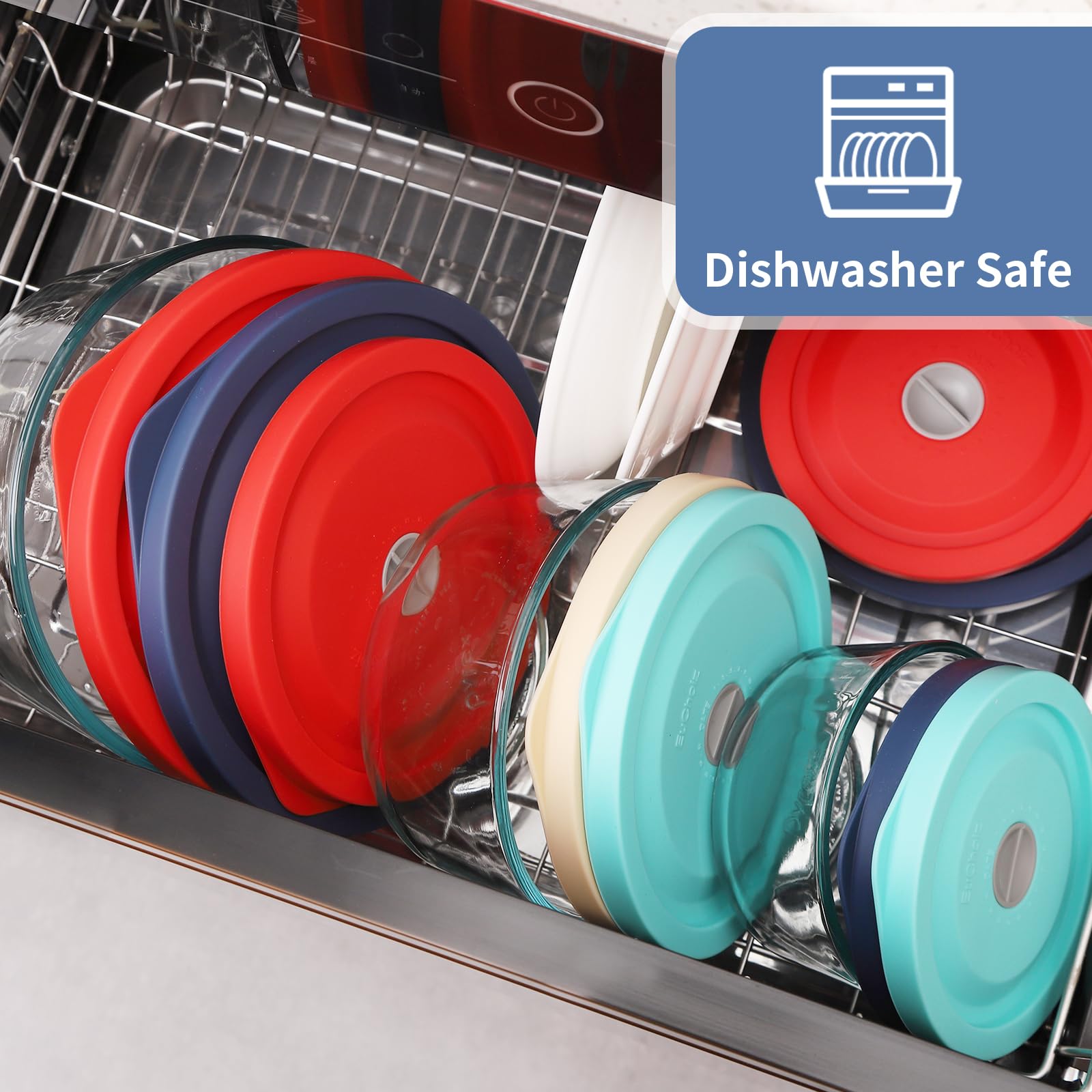 EuChoiz temperature-range silicone lids tolerate -40°C to 230°C.