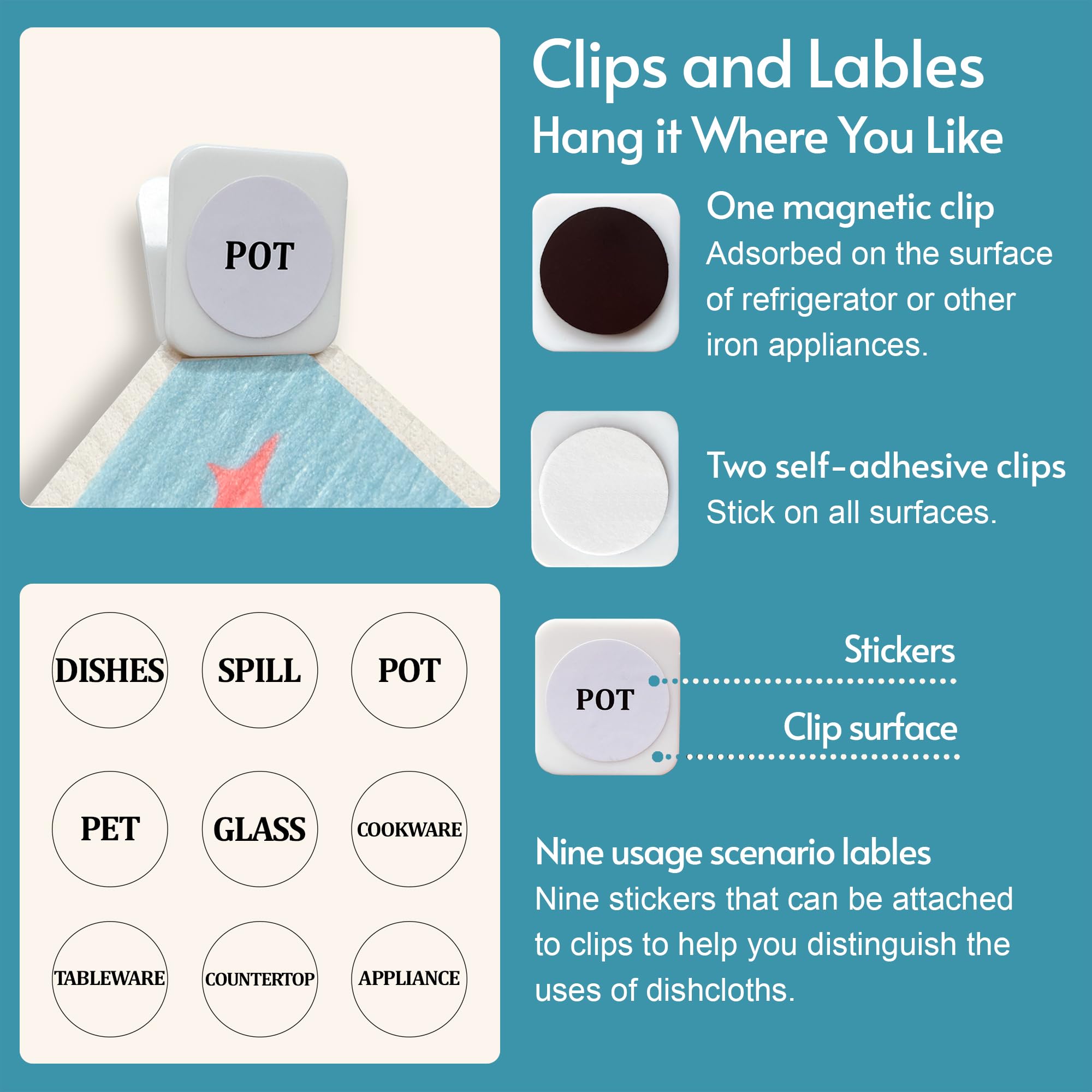 Versatile kitchen cloths ideal for wiping countertops and drying dishes