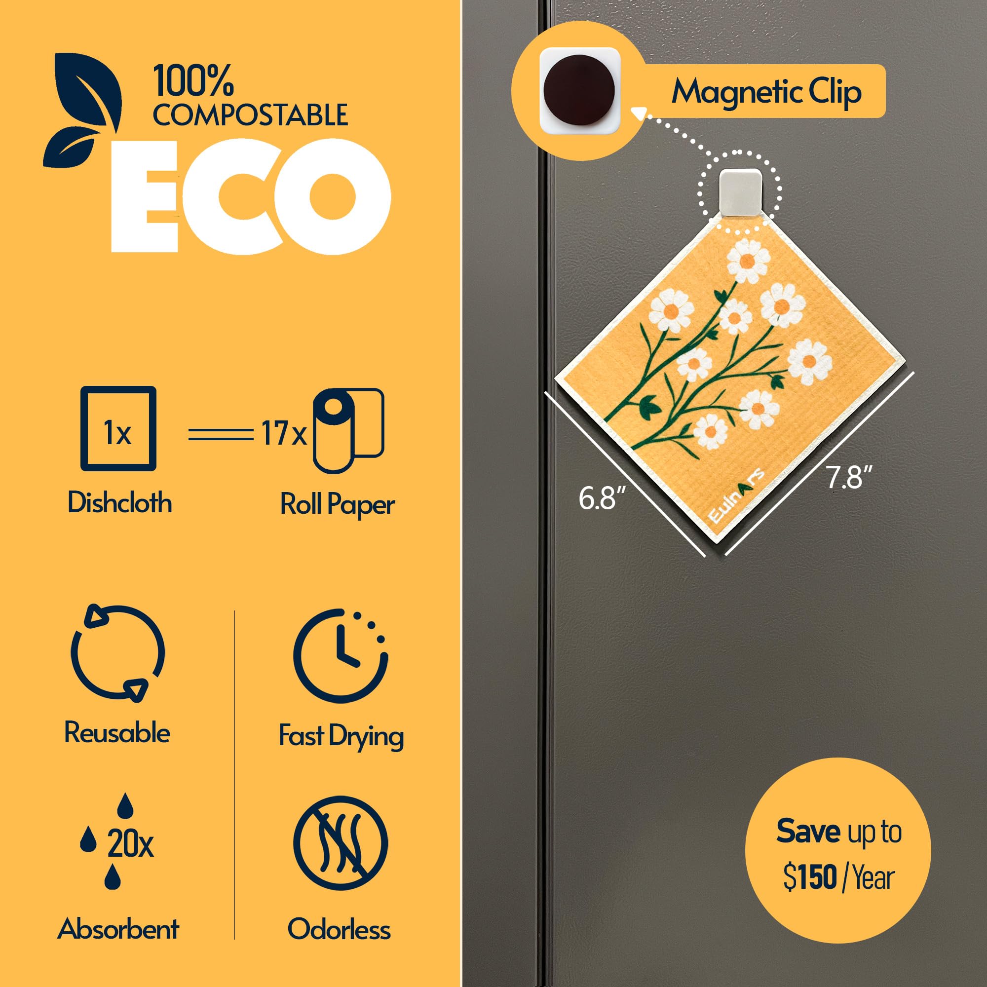 Eulnars super absorbent cellulose fibers soak up spills quickly