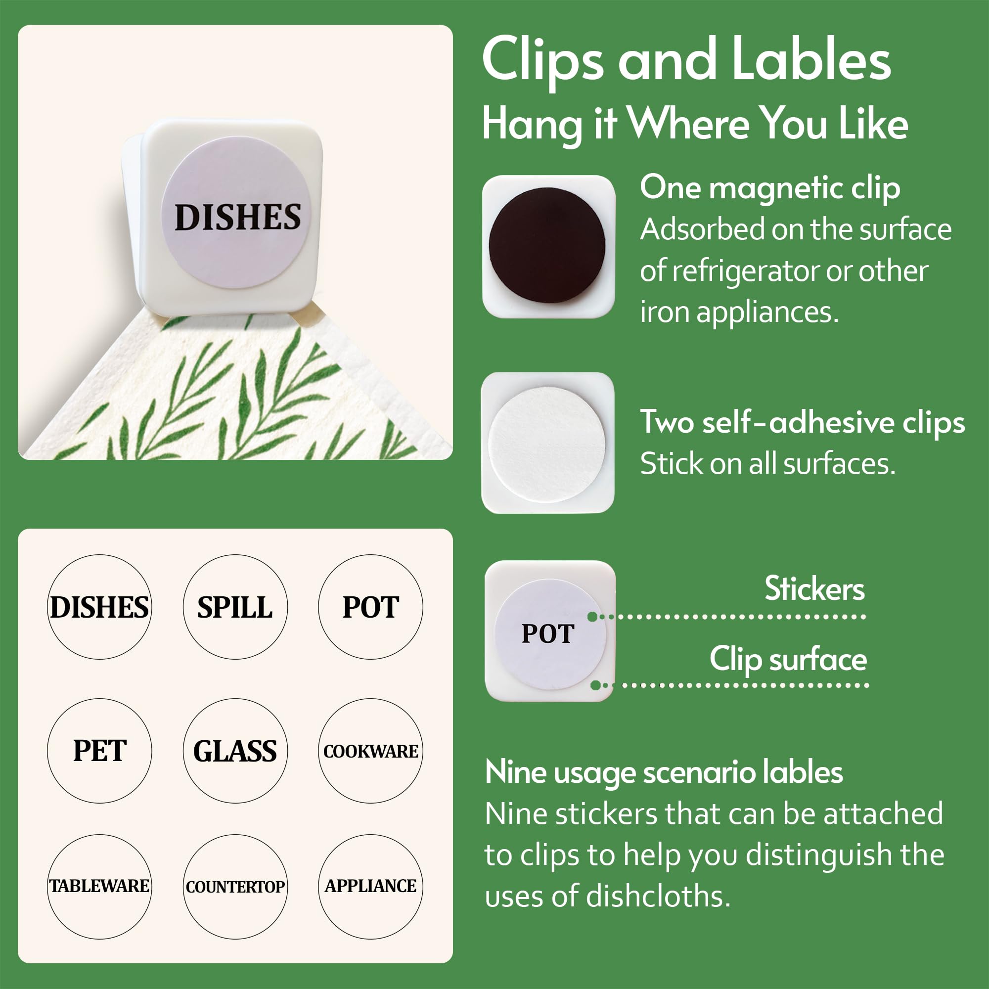 Green patterned dishcloths make a thoughtful housewarming gift