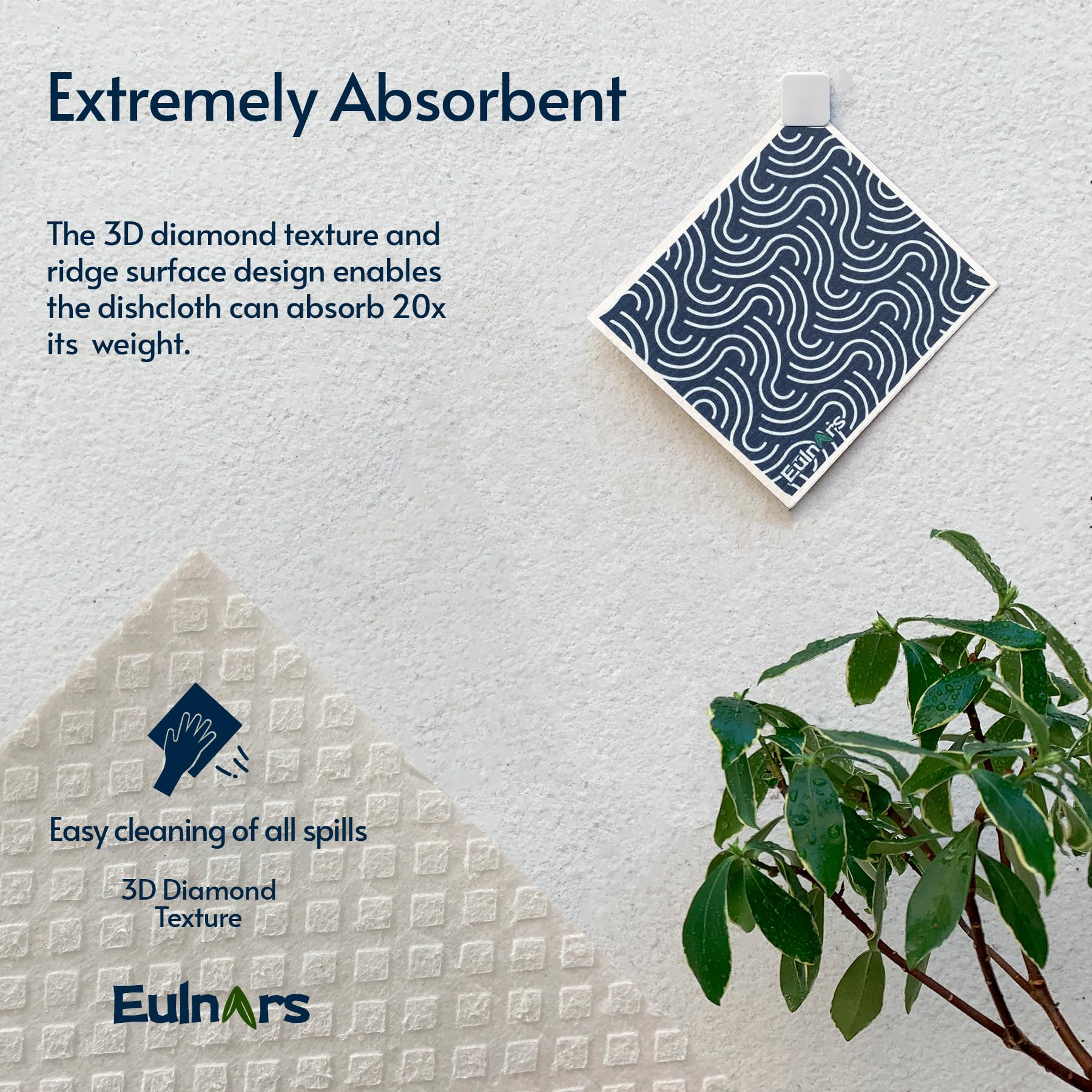 Eulnars blend of cellulose and cotton offers durability and surface safety.