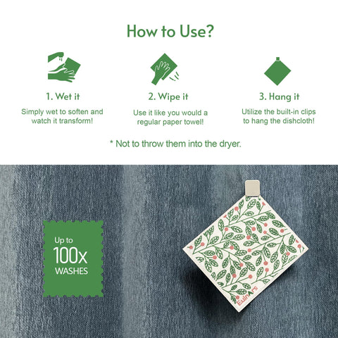 Eulnars reusable dishcloths replace disposable towels with long life