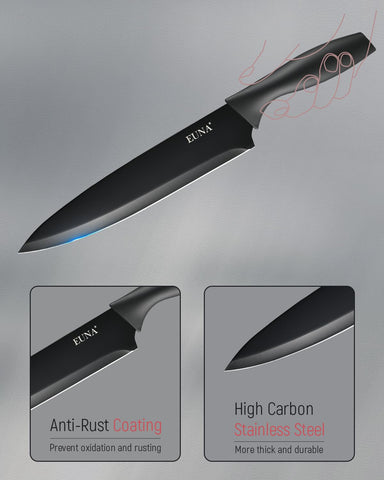 EUNA carving knife precise slicing for tender roasts and presentations.