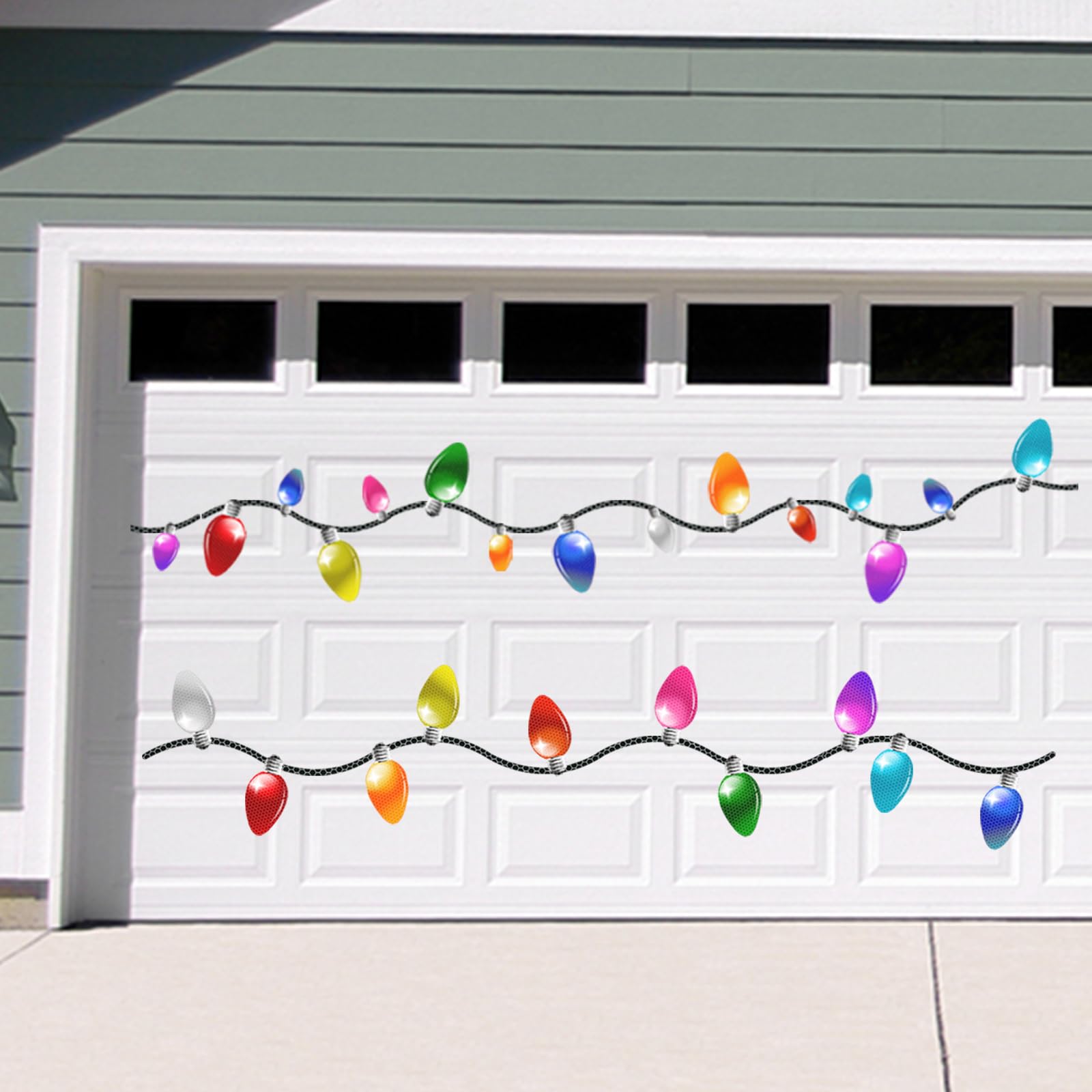 euoloar colorful Christmas car decor on metal surfaces