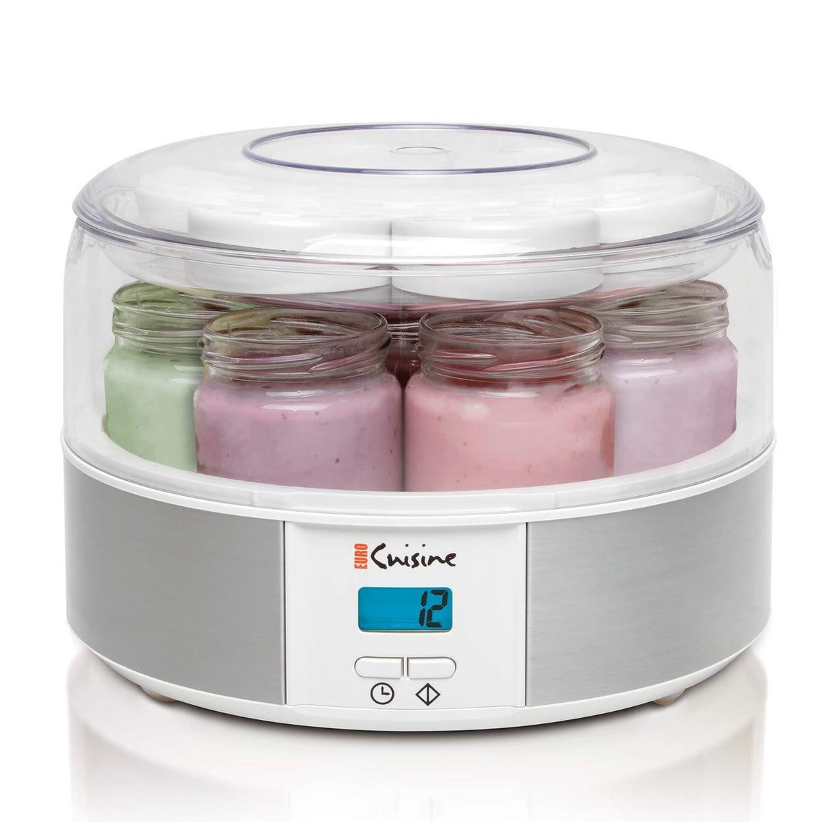 Euro Cuisine YMX650 front view of yogurt maker for convenient at-home use