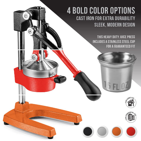 Eurolux citrus juicer bowl and spout for quick juice collection