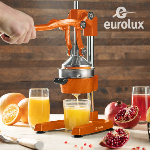 Eurolux cast iron press design provides reliable stability on the countertop.