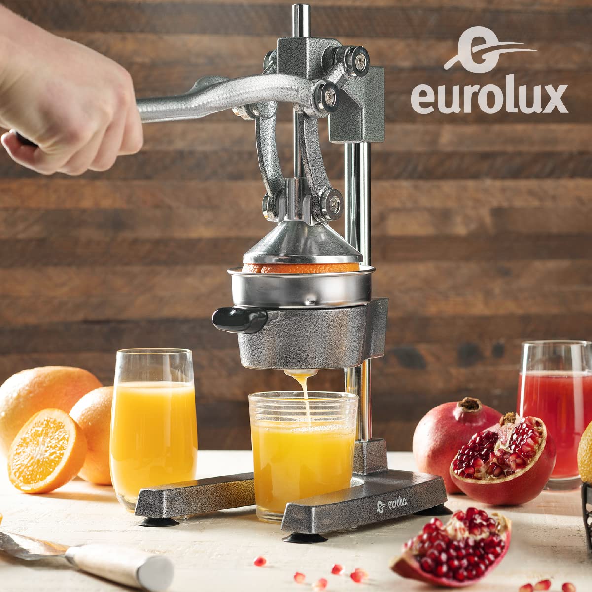 Eurolux citrus press on a sturdy countertop for easy use