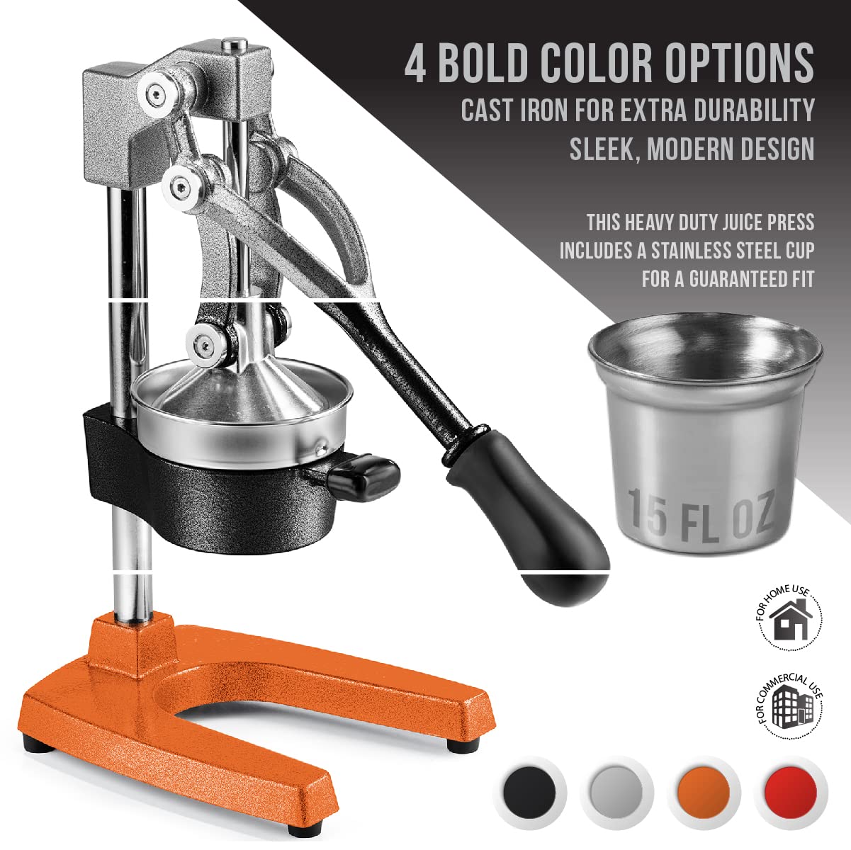 Eurolux extralarge commercial juicer base in red for high-volume juicing