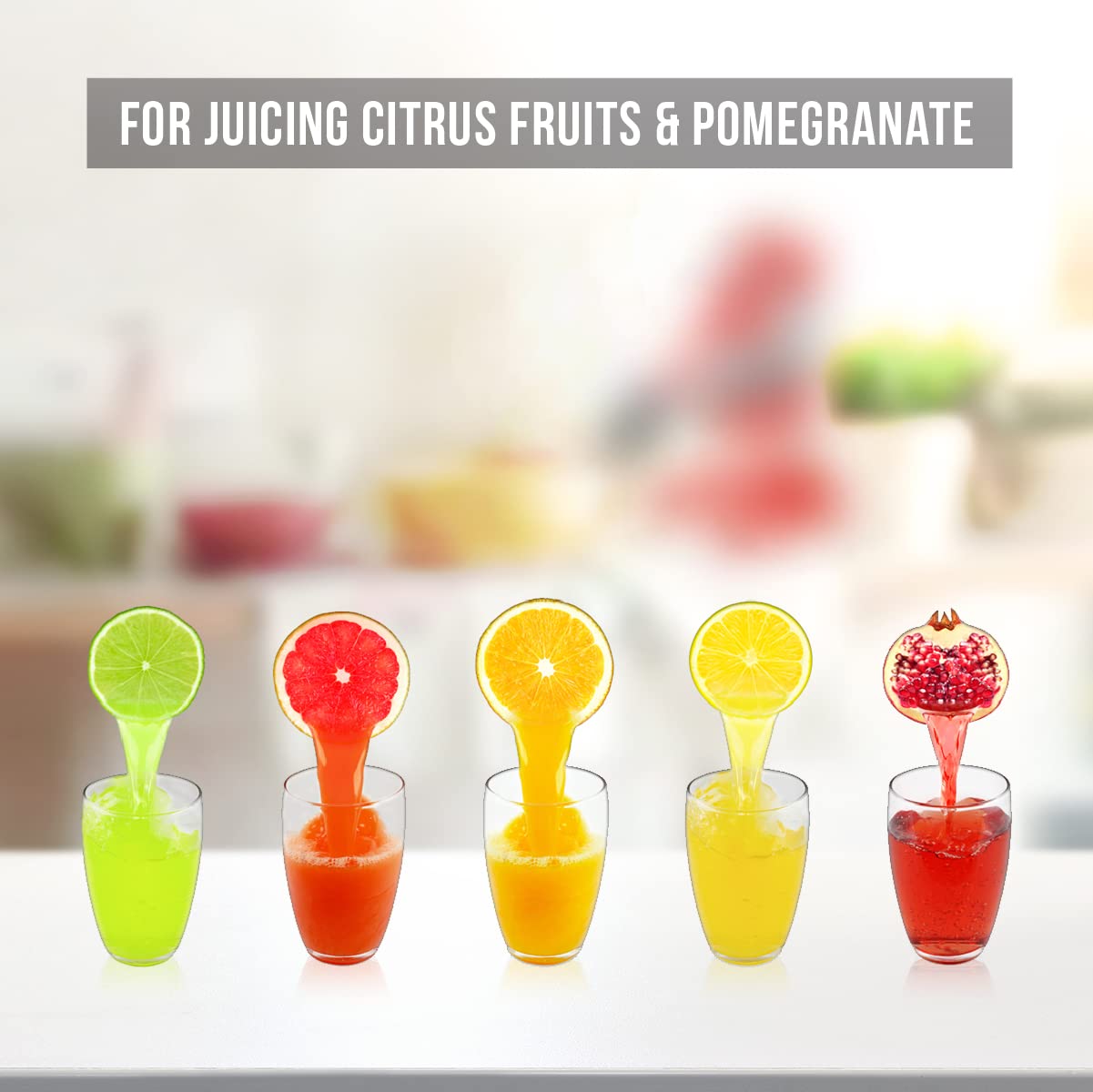 Eurolux red professional citrus press ready for frequent juicing