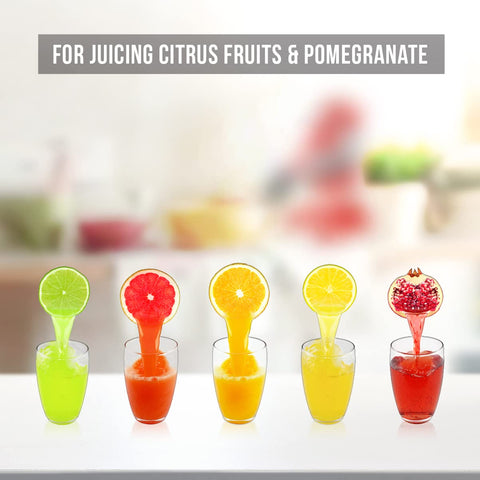 Eurolux red professional citrus press ready for frequent juicing