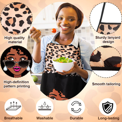 Eurzom 90x60 cm apron fits most users with secure ties