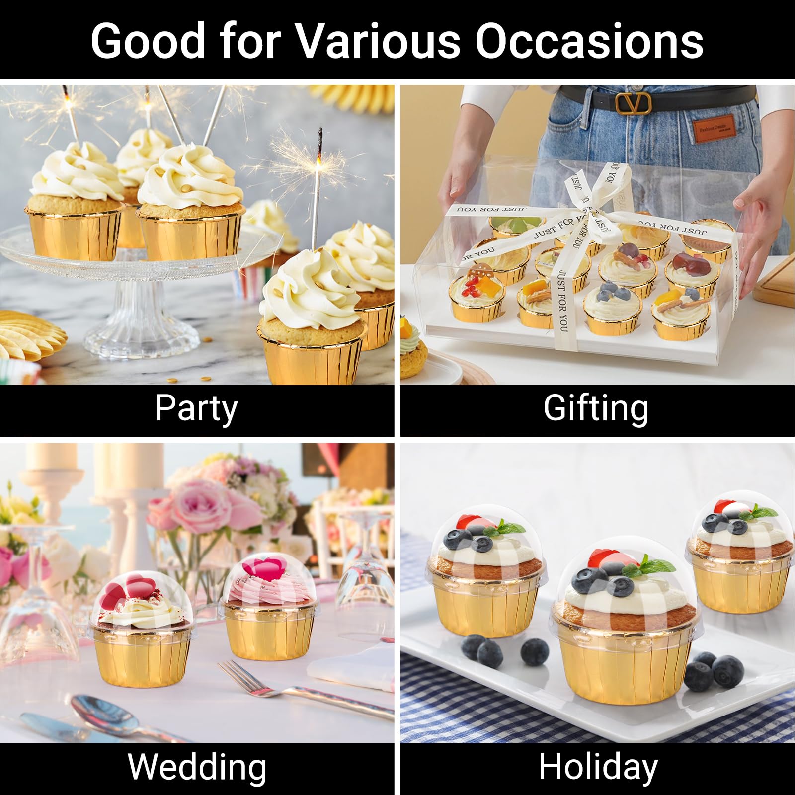 Lids securely fit on EUSOAR cups for portable treats.