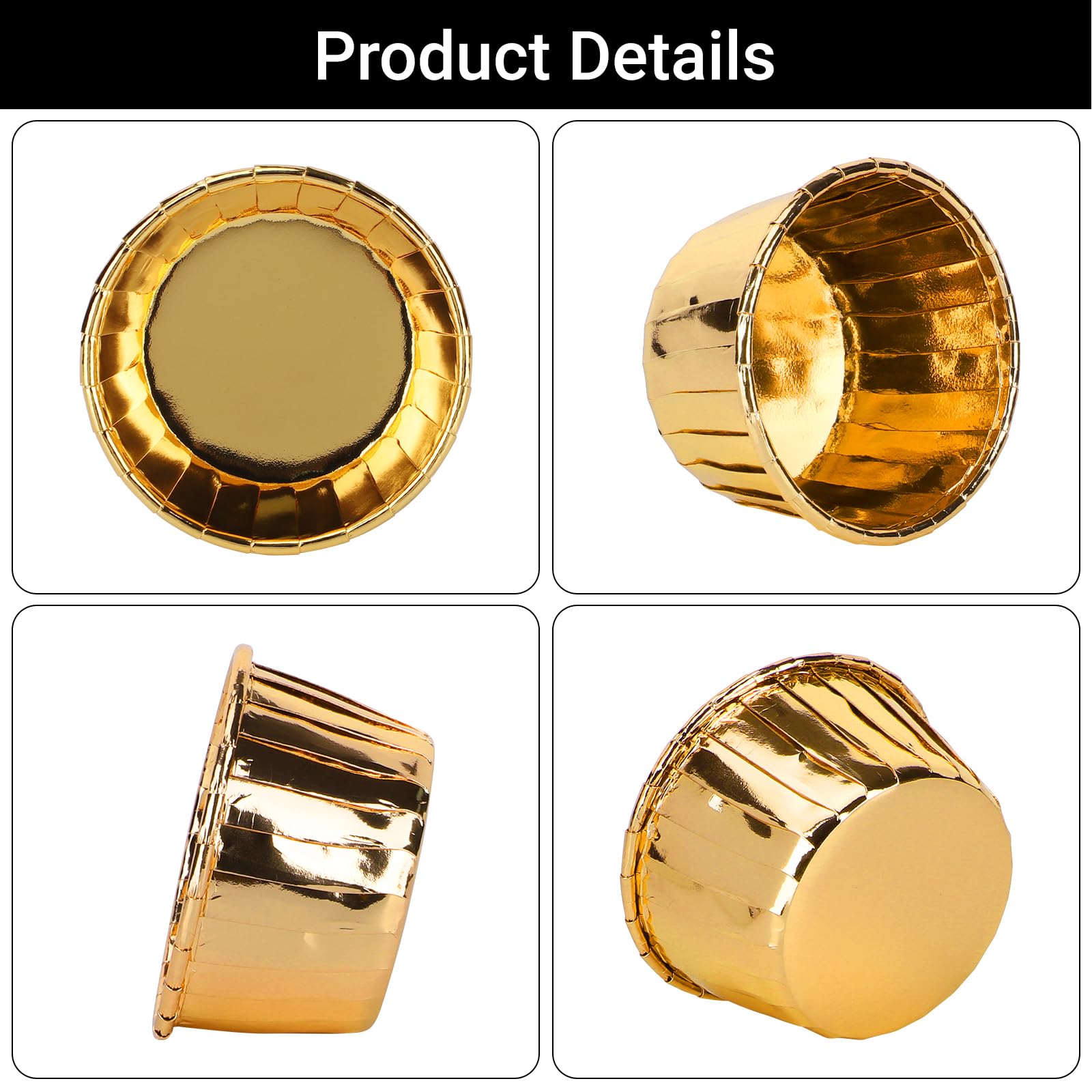 Edge pull design of EUSOAR cups eases cake removal after baking.
