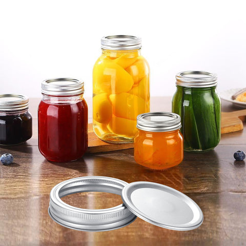 EvaHab Ball jars prepared with lids and rings ready for canning