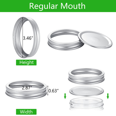 EvaHab packaging display with lids and rings set for reliable canning.