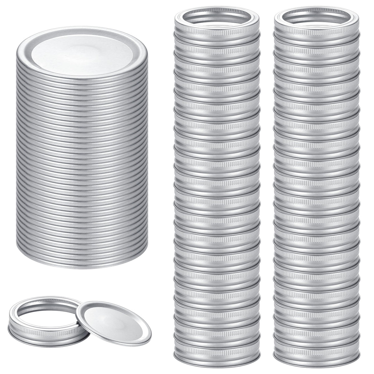 EvaHab regular-mouth lids closeup showing a sturdy metal cap for a secure seal