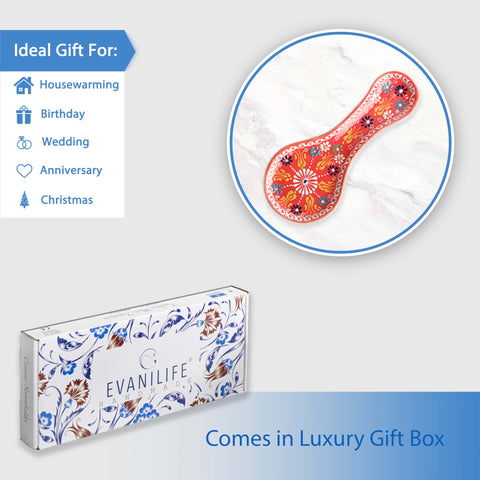 Evanilife gift-ready spoon rest in luxury box for housewarming.