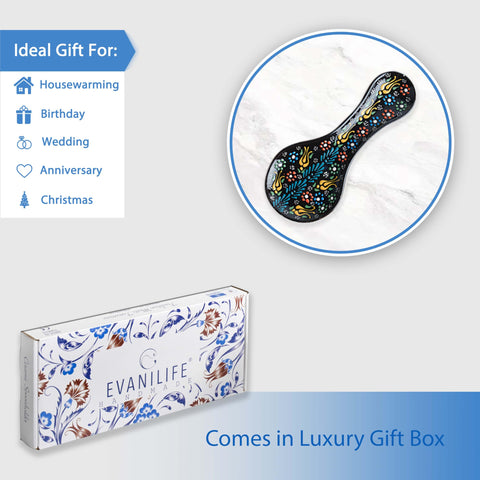 EVANILIFE spoon rest in luxury gift box suitable for housewarmings.
