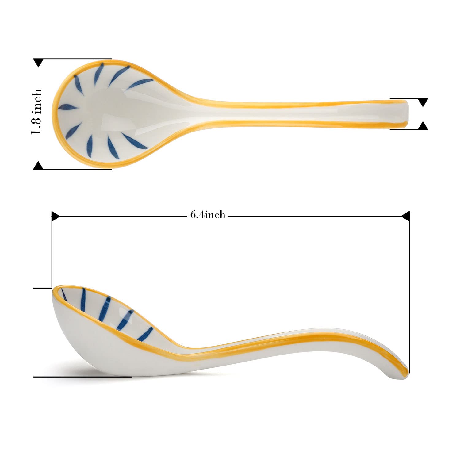 Evannt long-handle spoon for easy scooping of broth and noodles