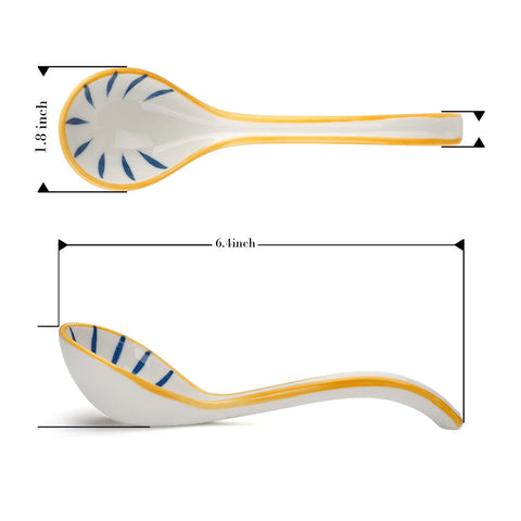 Evannt long-handle spoon for easy scooping of broth and noodles