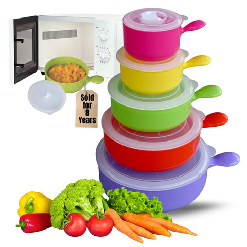 Evelots 10-piece bowls set for versatile meal prep and storage.