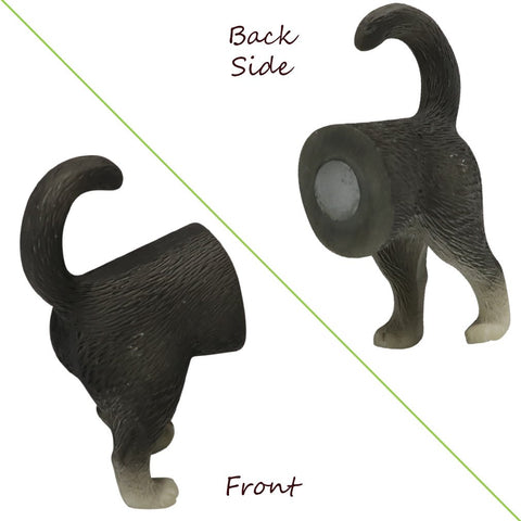 Evelots cat butt magnet on whiteboard holding reminders