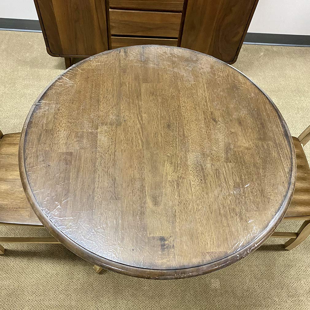 Evelots clear vinyl allows your table’s grain to show through.