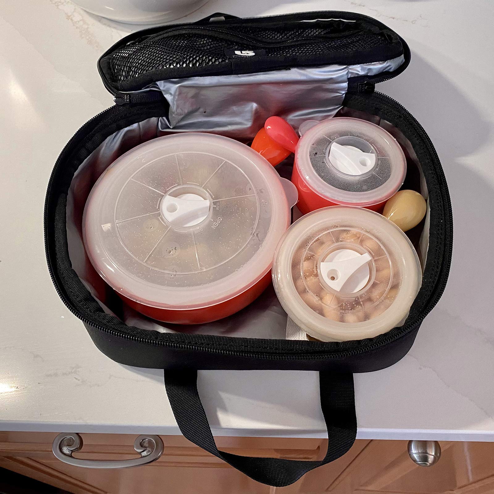Evelots freezer-safe food containers preserve freshness in fridge and freezer.