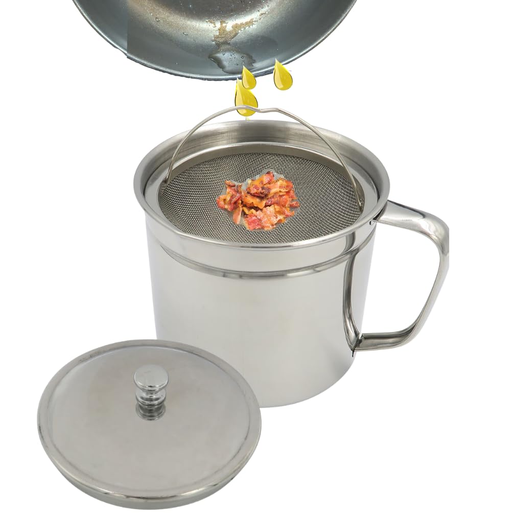 Evelots grease saver with 5-cup capacity for bacon drippings storage