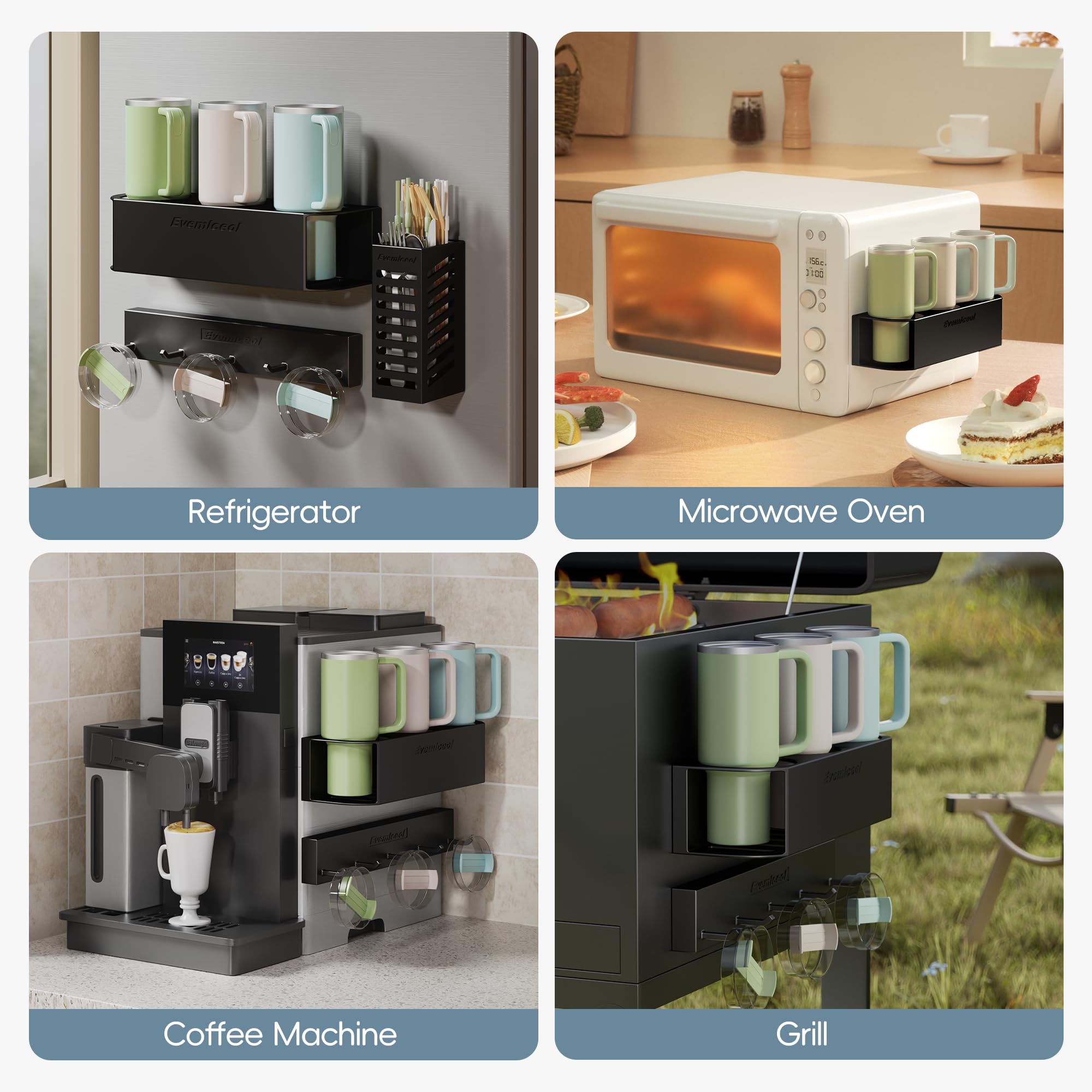 Evemlceol two-pack bundle with straw accessories keeps cupboards organized.