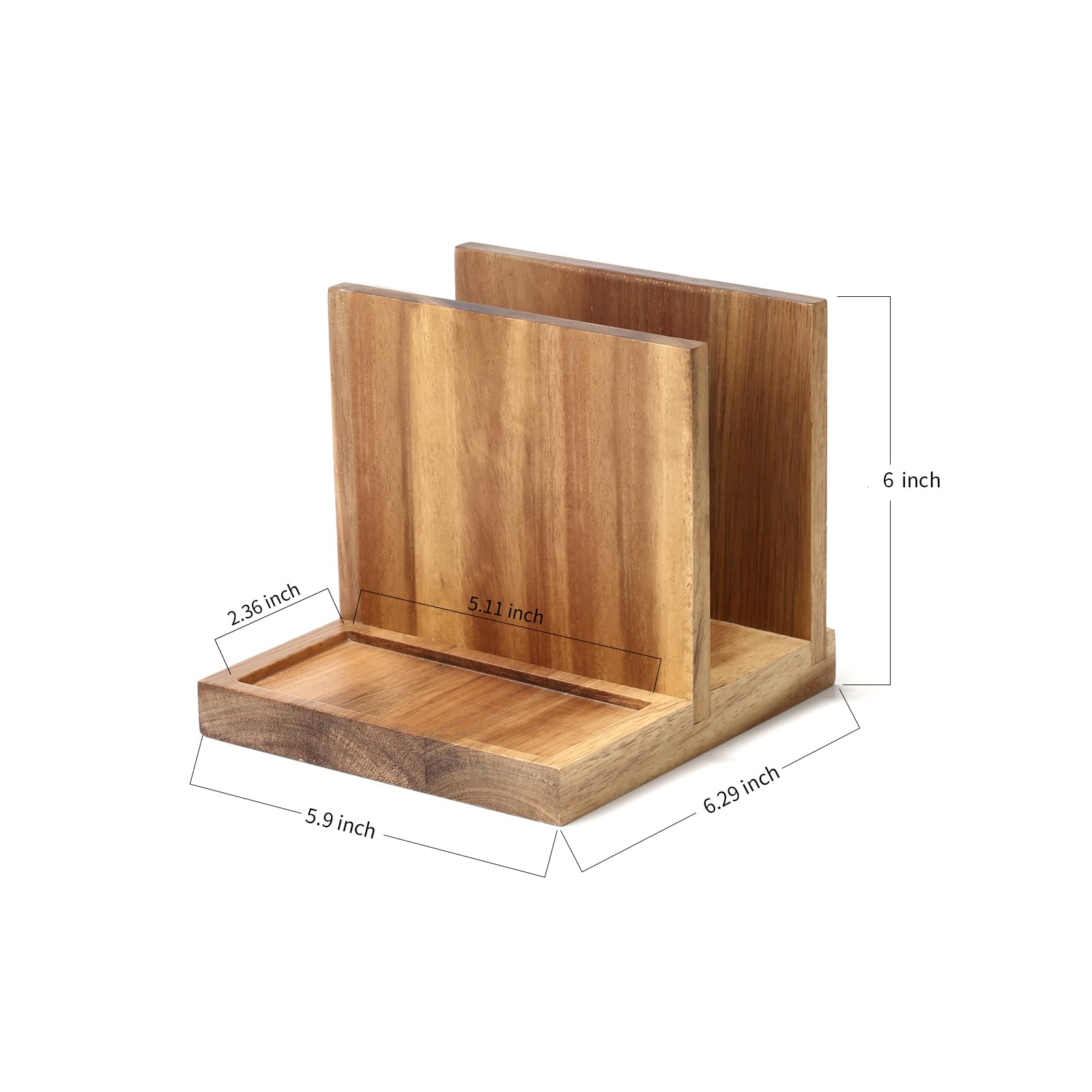 EVERBBKING gift-worthy wooden napkin holder for holidays and housewarmings.