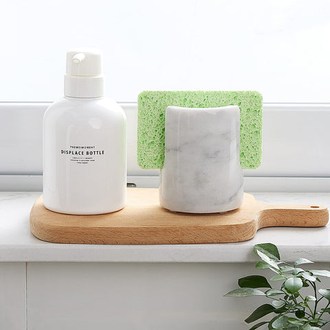 EVERBBKING marble sponge holder sturdy base keeps sponge from slipping.
