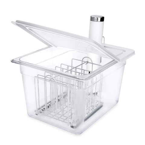 Everie 12-quart sous vide container ensures precise water bath heating.