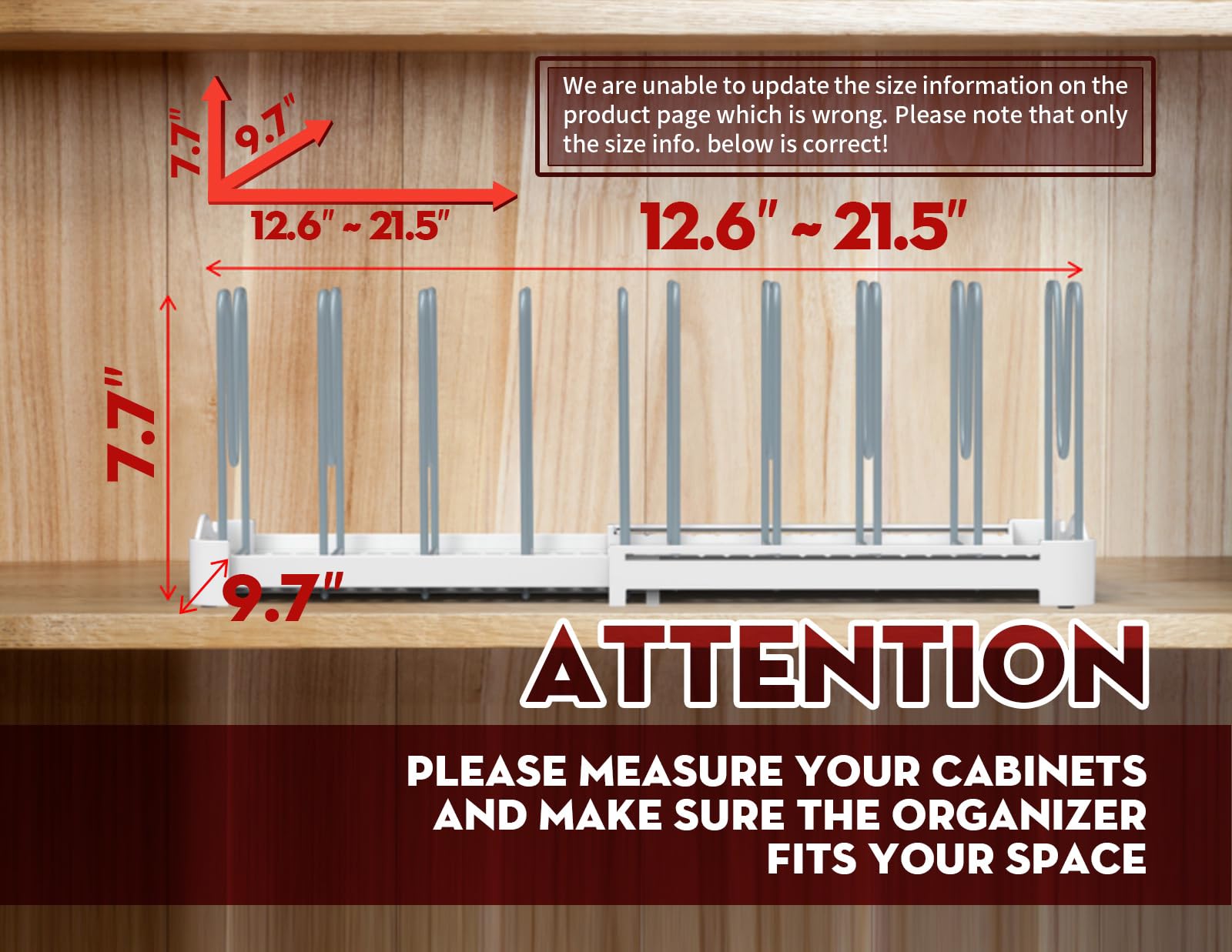 EVERIE fits cutting boards and drying mats neatly beside lids.